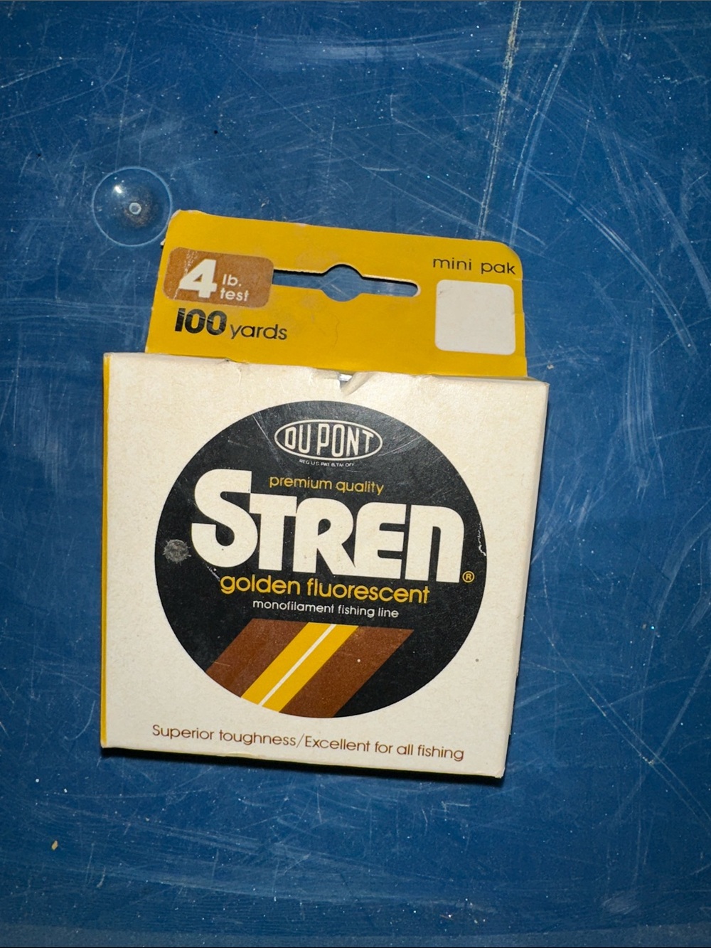 Vintage DuPont Stren Golden Fluorescent Fishing Line